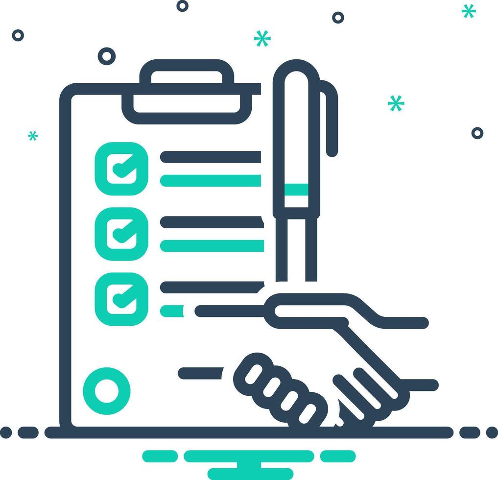 Mix icon for agreement vector