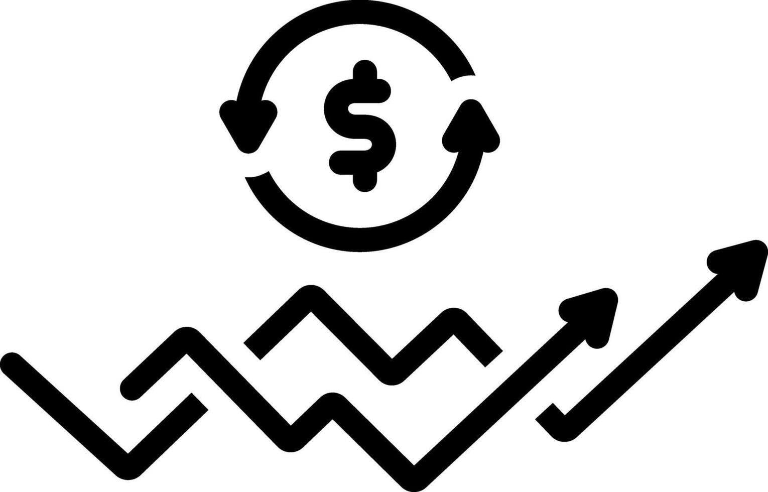 Black line icon for economy vector