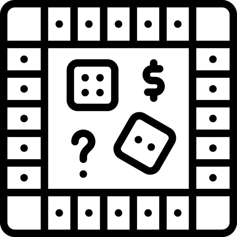Black line icon for monopoly vector