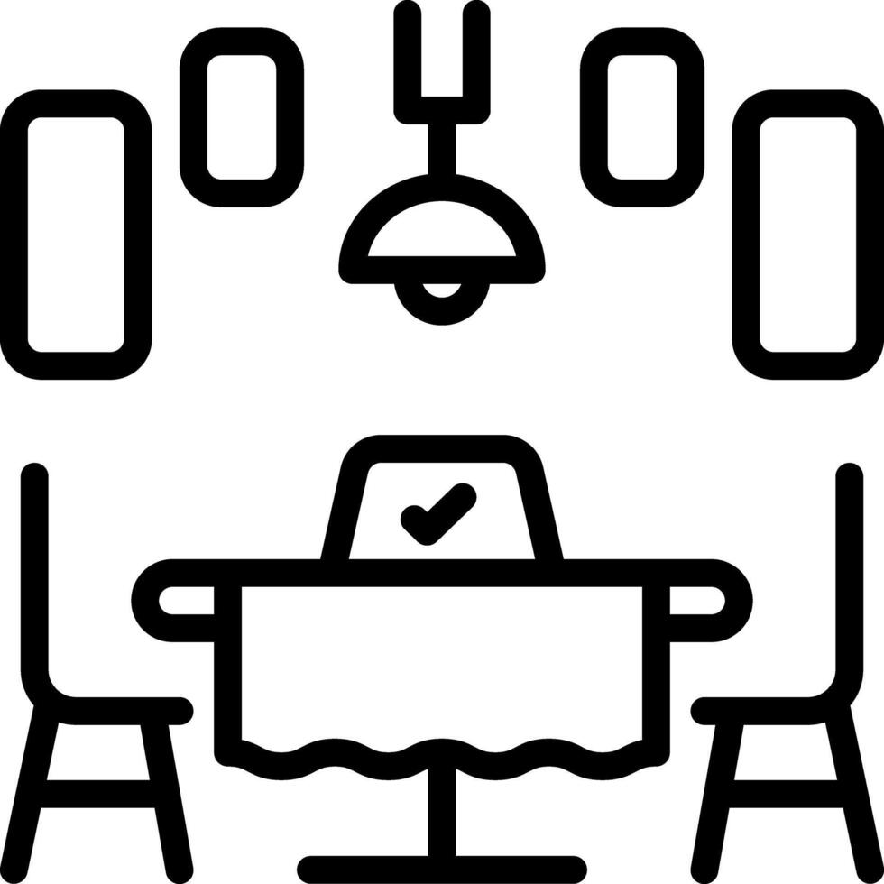 Black line icon for reserve vector