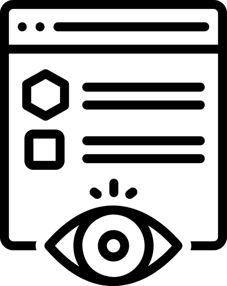 Black line icon for viewed vector