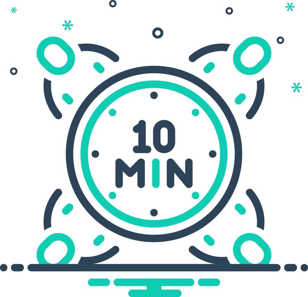 Mix icon for minutes vector