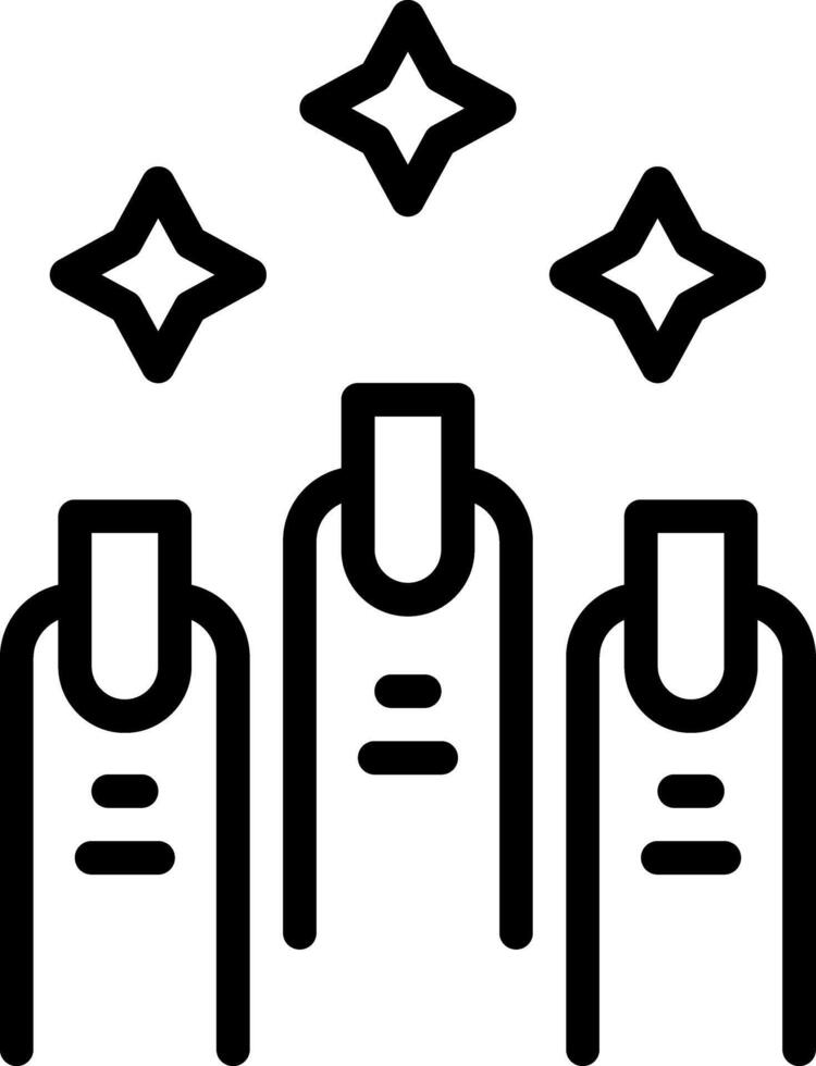 Black line icon for nail vector
