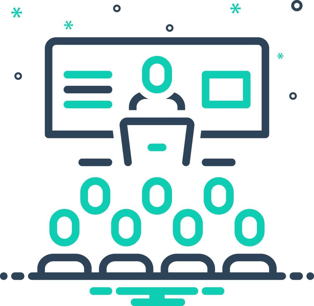 Mix icon for seminar vector