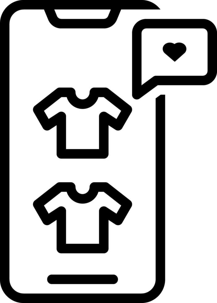 Black line icon for shown vector