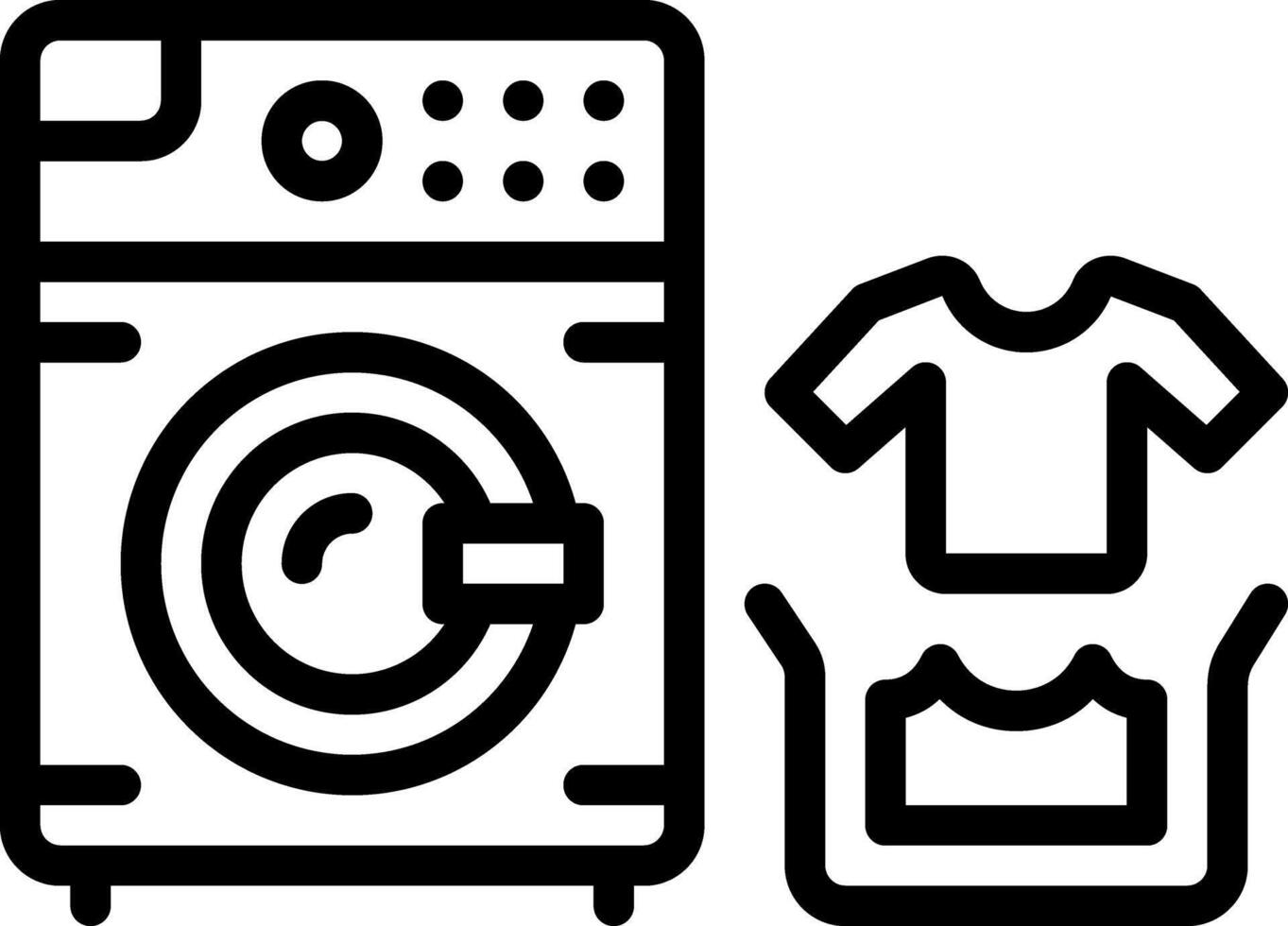 Black line icon for washing vector