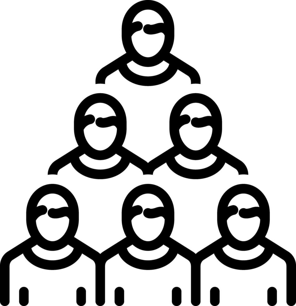Black line icon for group vector