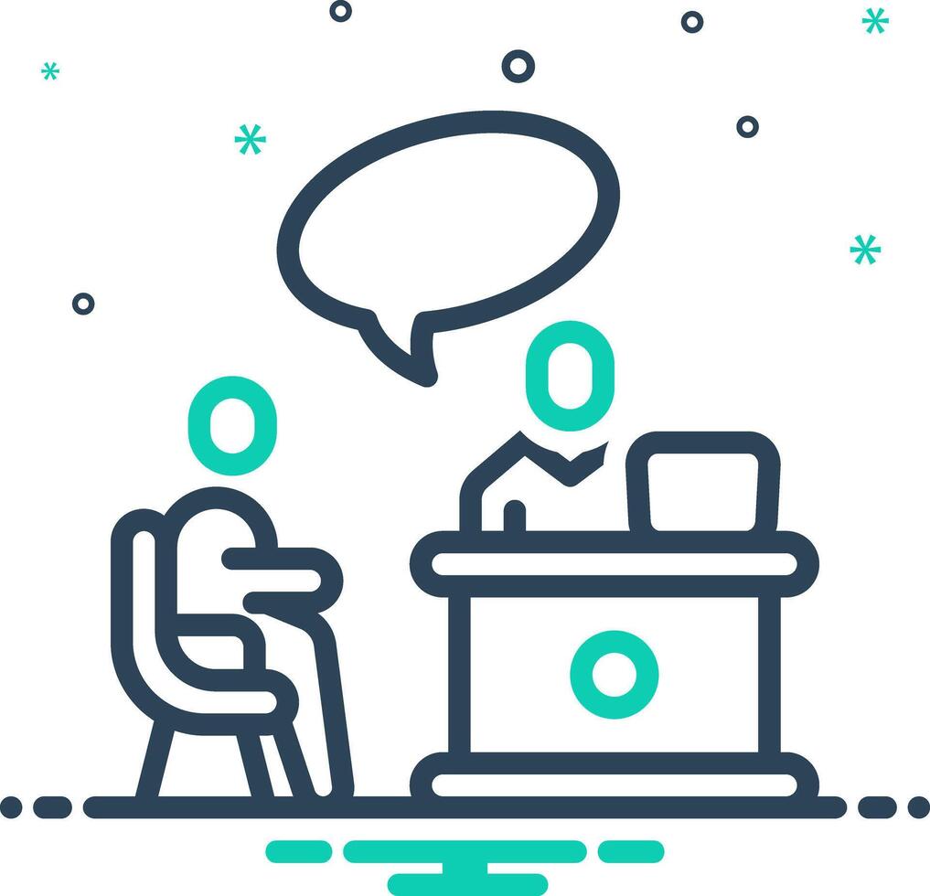 Mix icon for consultation vector