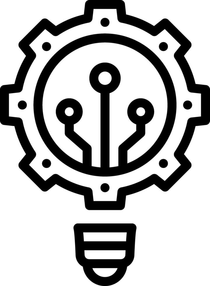 Black line icon for innovation vector