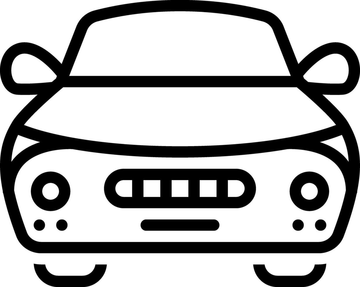 Black line icon for automobile vector