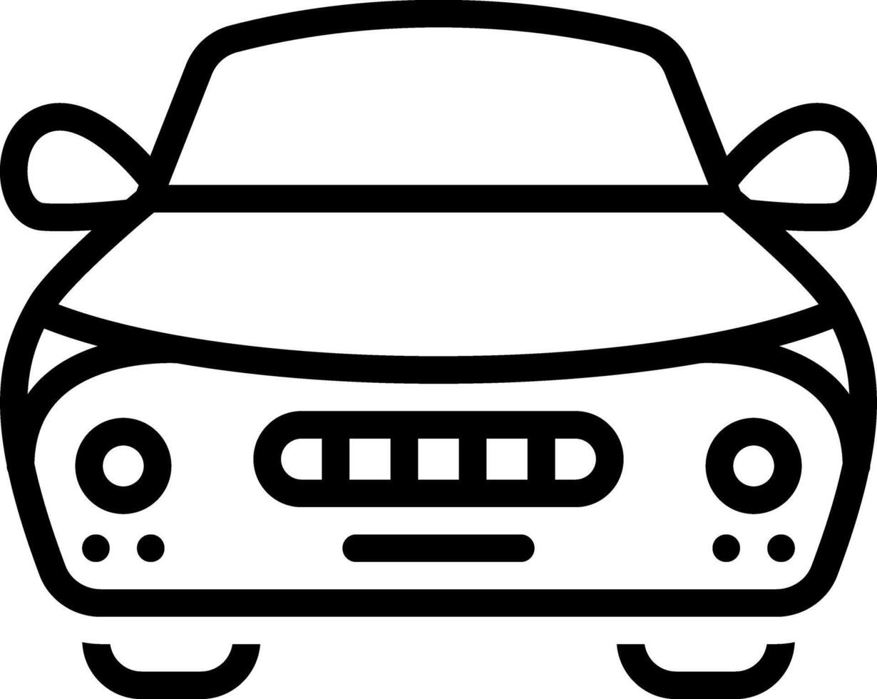 Black line icon for automobile vector