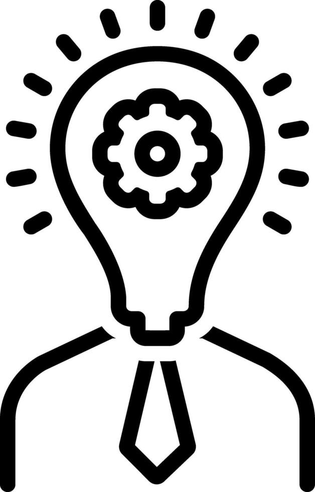 Black line icon for skill innovation vector