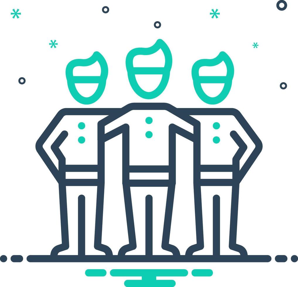 Mix icon for belonging vector