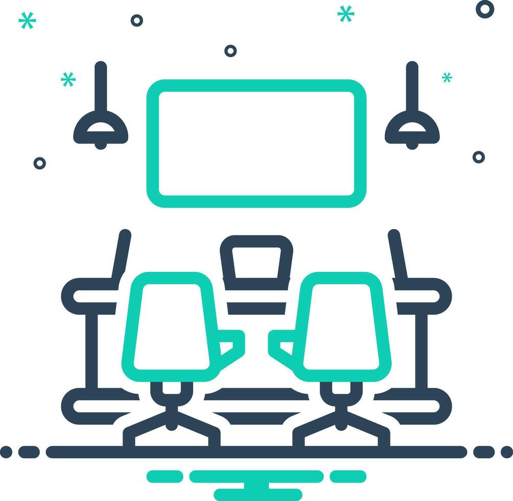 Mix icon for meeting room vector