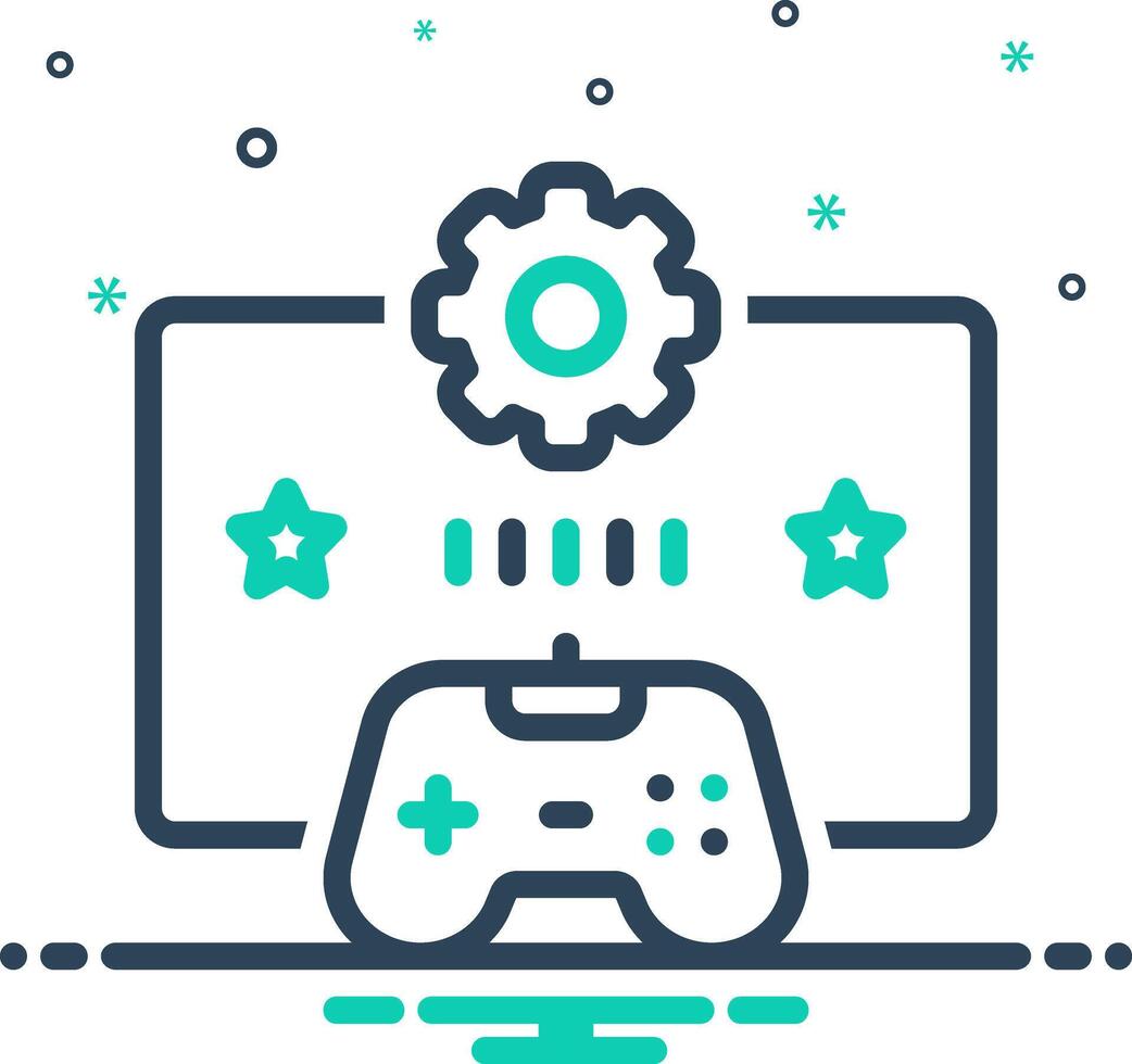Mix icon for gamification vector