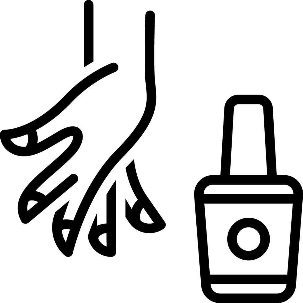 Black line icon for manicure vector