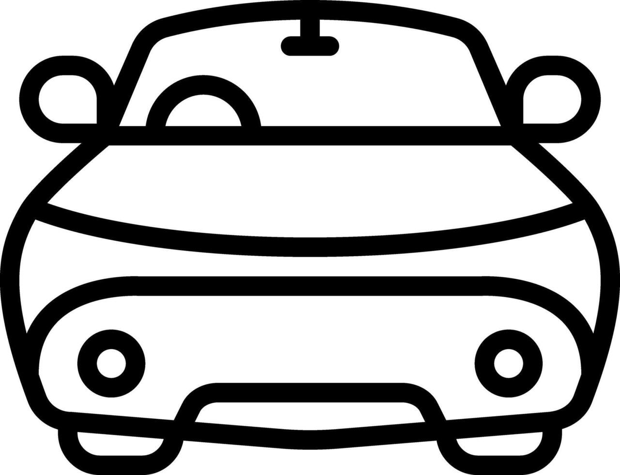 Black line icon for autos vector