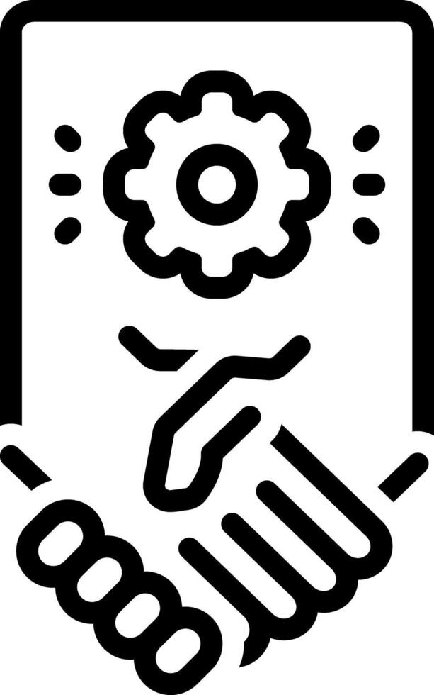 Black line icon for partners vector