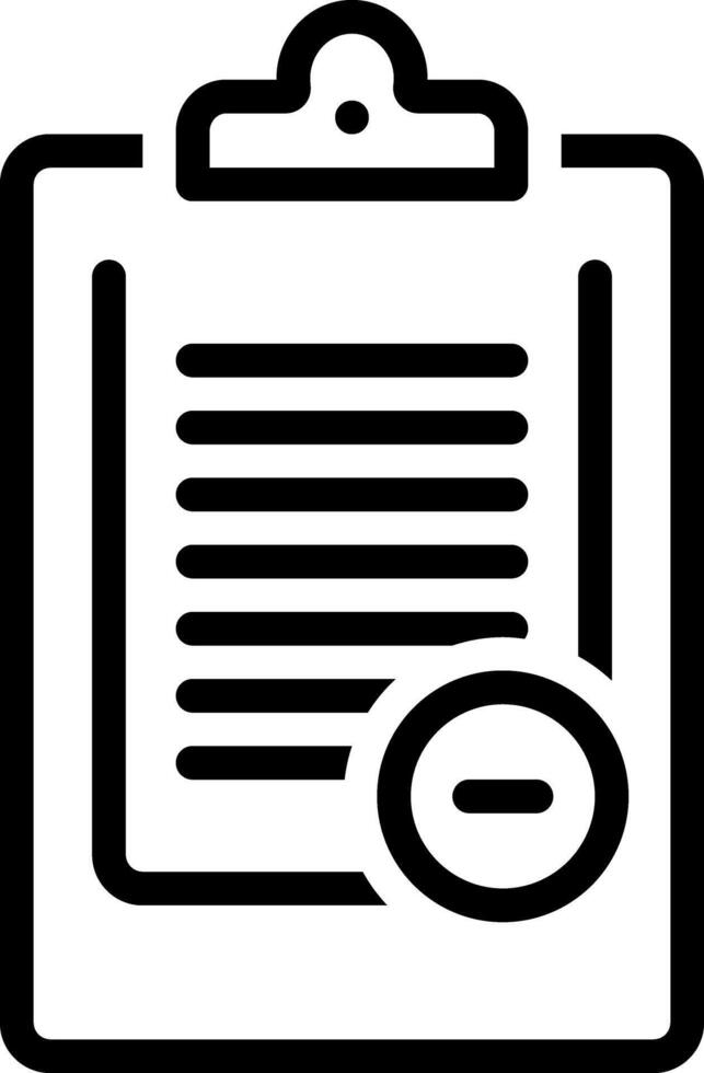 Black line icon for expunge vector