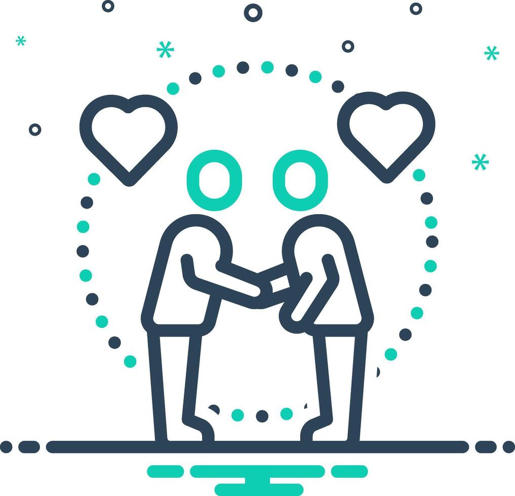 Mix icon for relationship vector