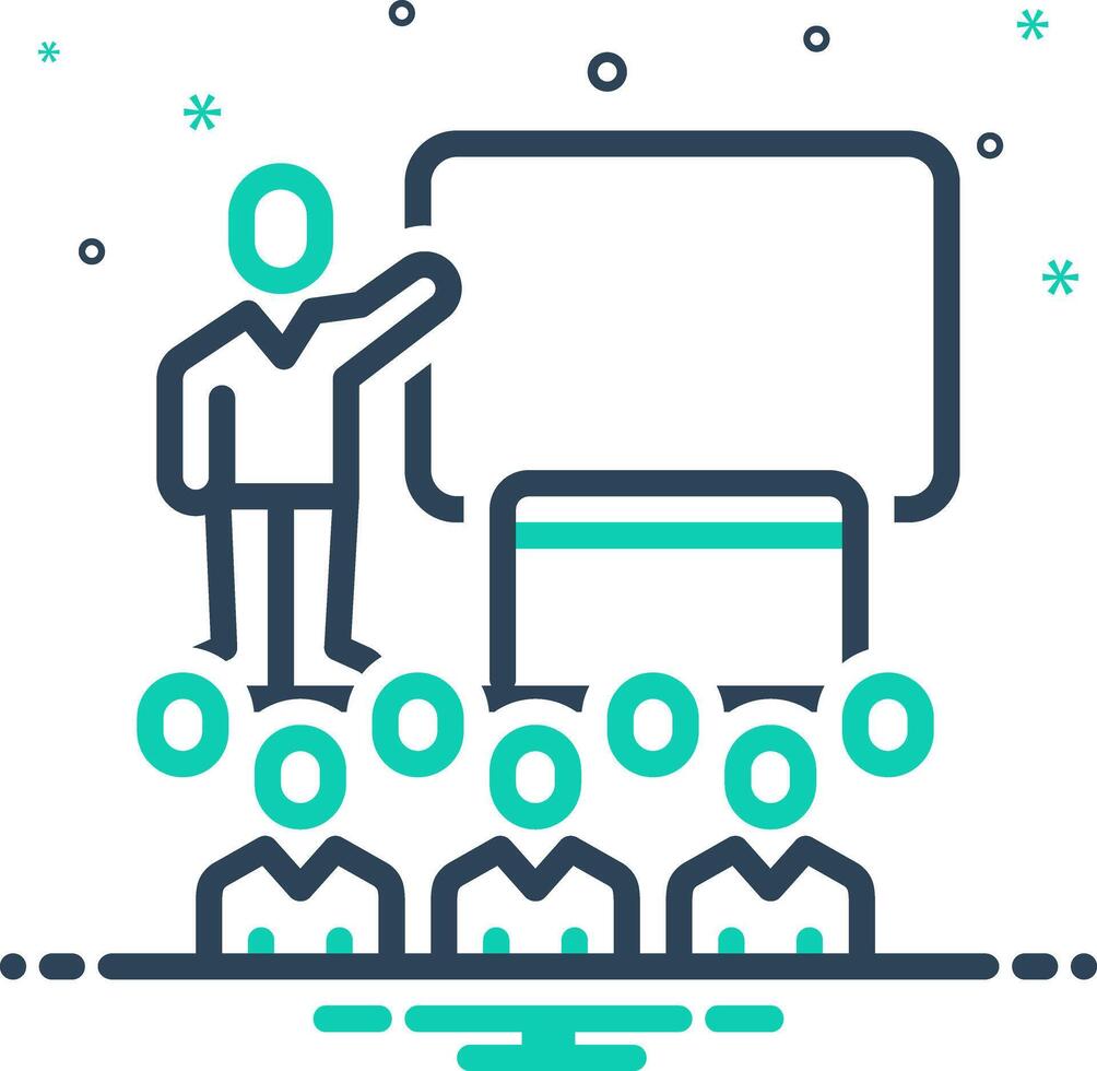 Mix icon for seminar vector