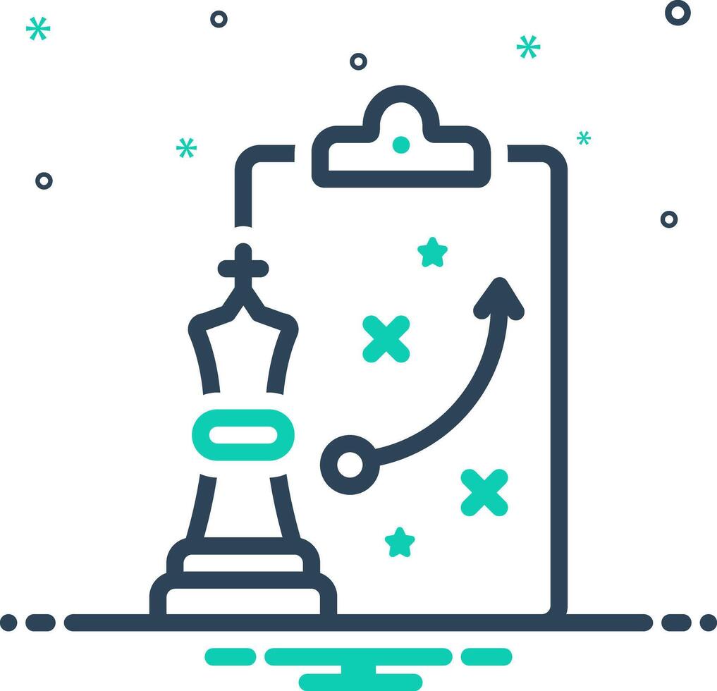 icono de mezcla para estrategia vector