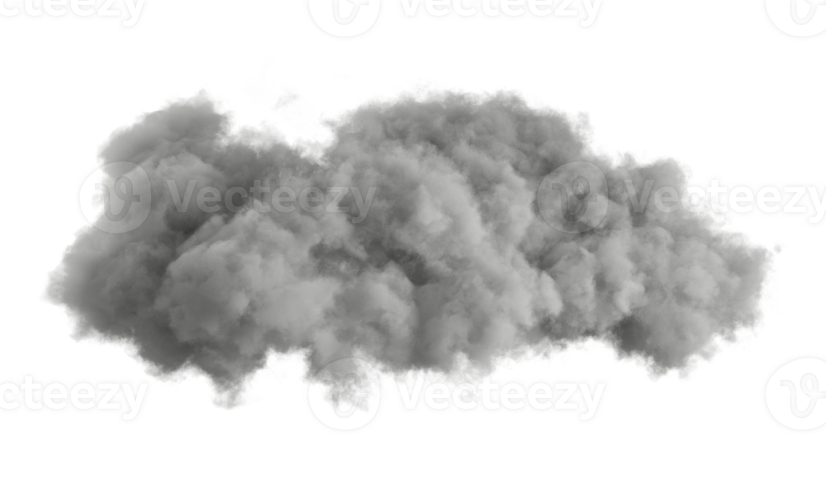 Black soft fulffy clouds shape cut out backgrounds 3d rendering file png