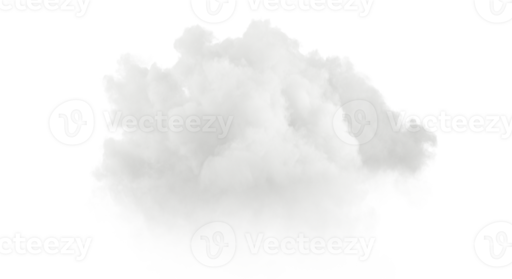 Soft fluffy cloud cut out backgrounds 3d rendering file png