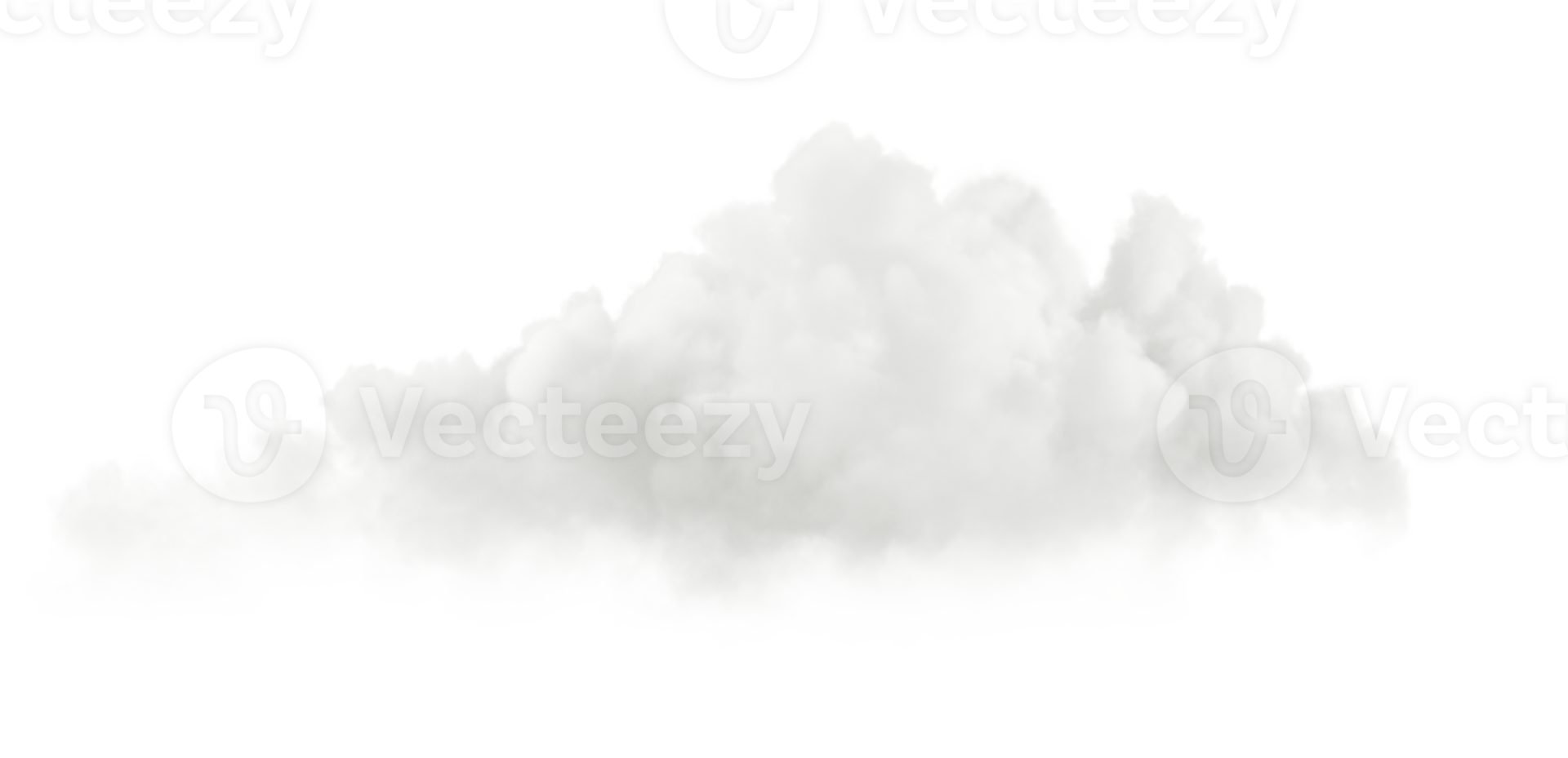 White soft cumulus cloudscape cut out specials effect 3d rendering file png