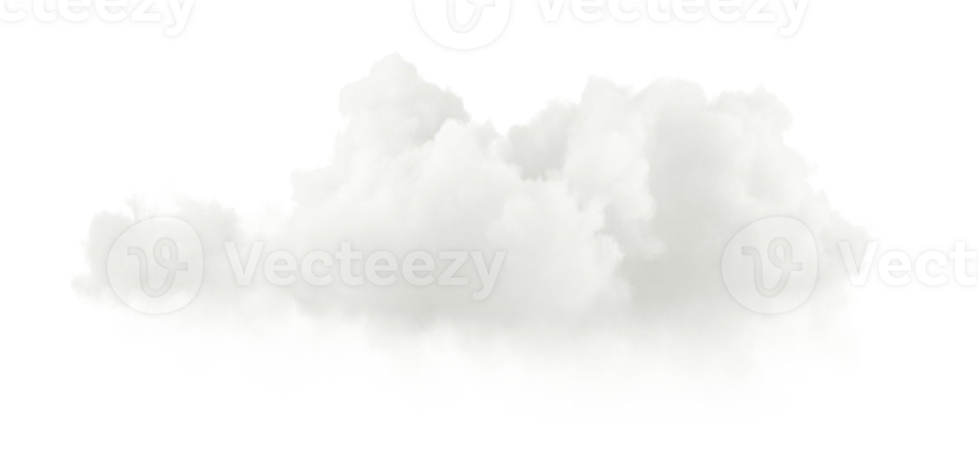 Soft clean fluffy clouds shapes cutout 3d rendering file png