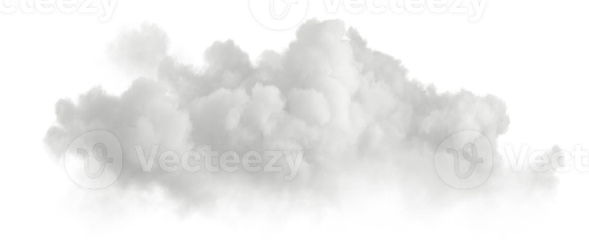 White clear clouds cutout backgrounds 3d illustration png