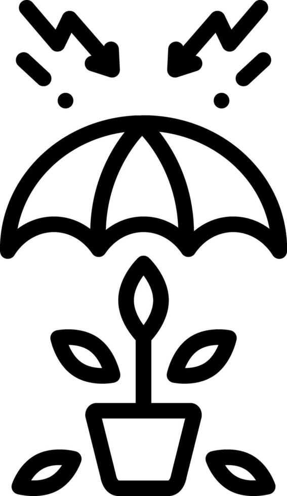 Black line icon for protect vector