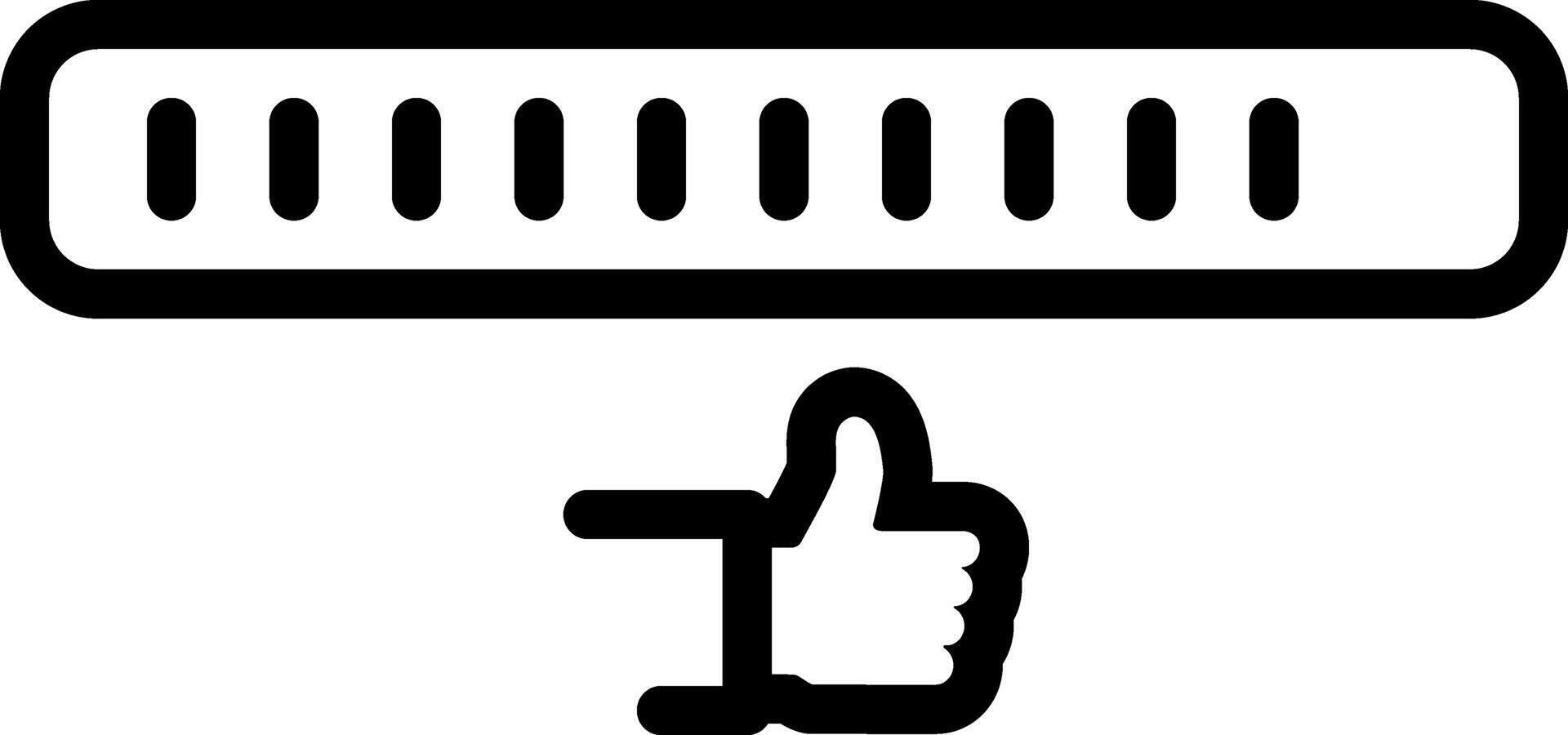 Black line icon for ok vector