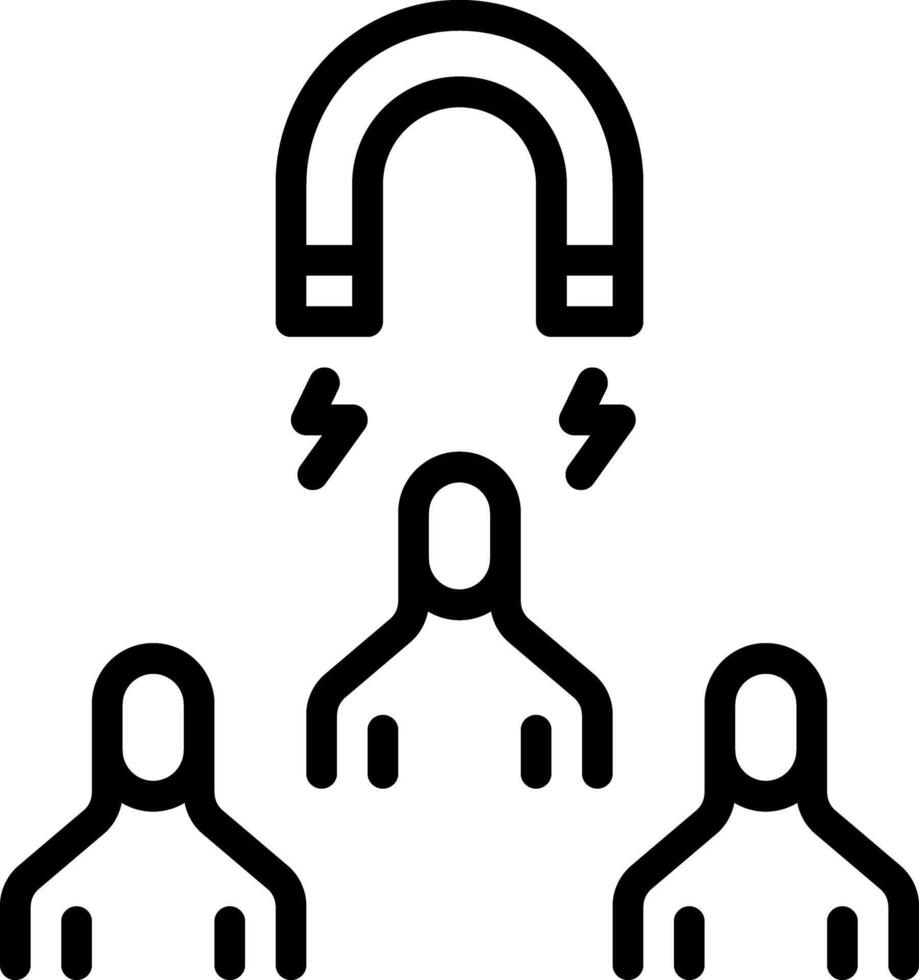 Black line icon for leading vector