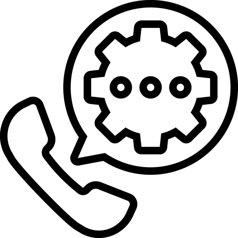 Black line icon for service vector