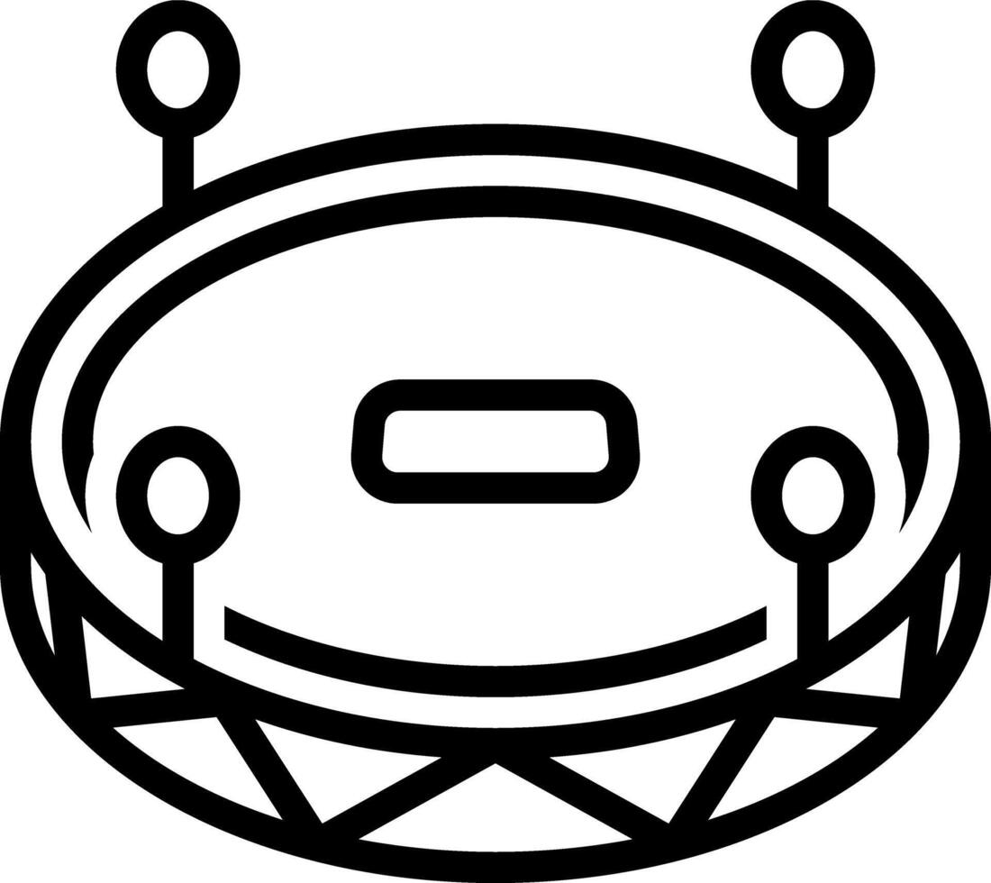 Black line icon for pitch vector