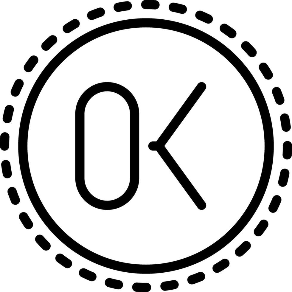 Black line icon for ok vector