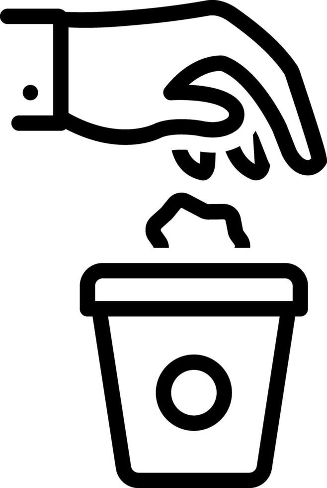 Black line icon for throw vector