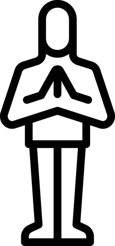 Black line icon for sorry vector