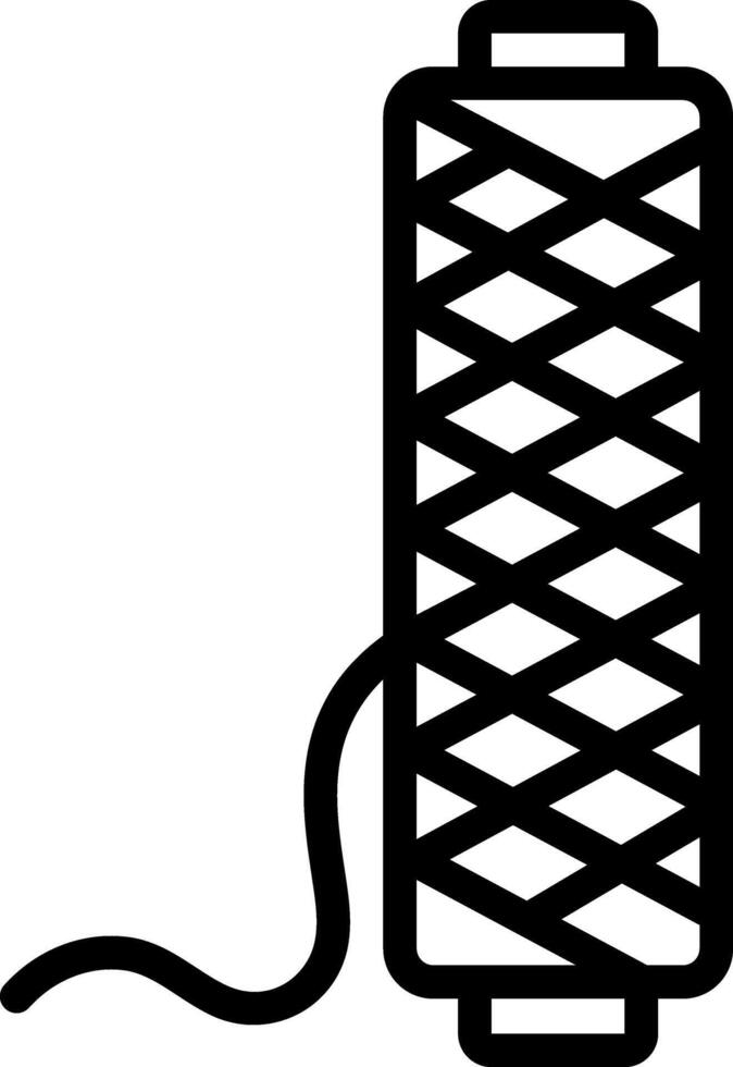 Black line icon for thread vector