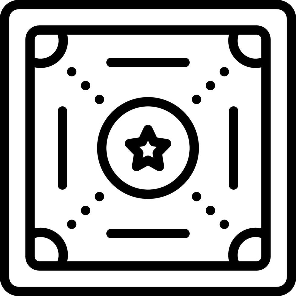 Black line icon for carrom vector