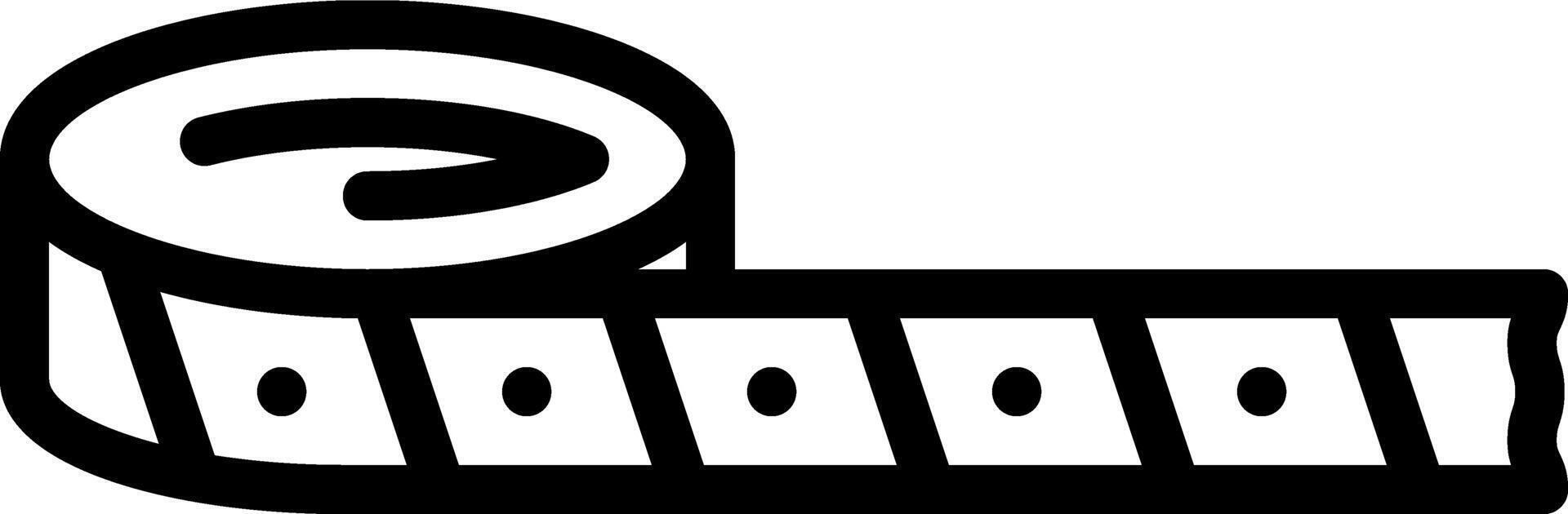 Black line icon for tape vector