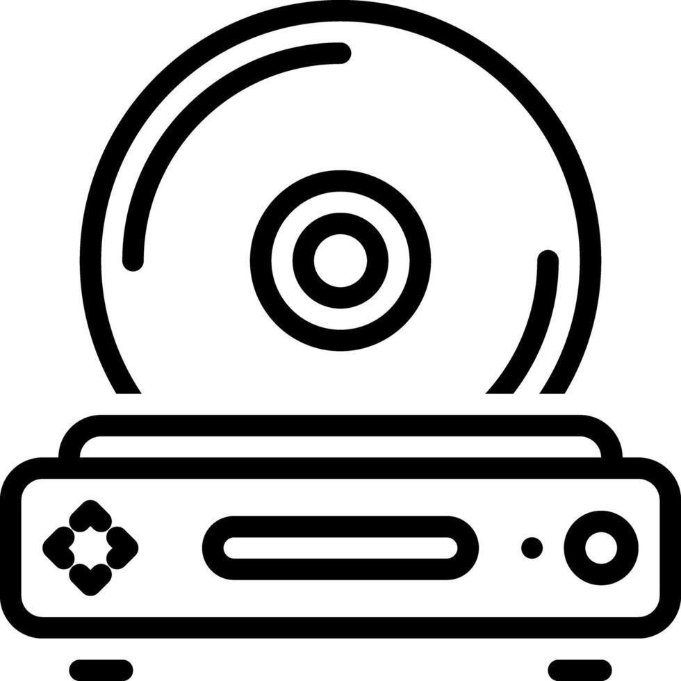 Black line icon for cds vector