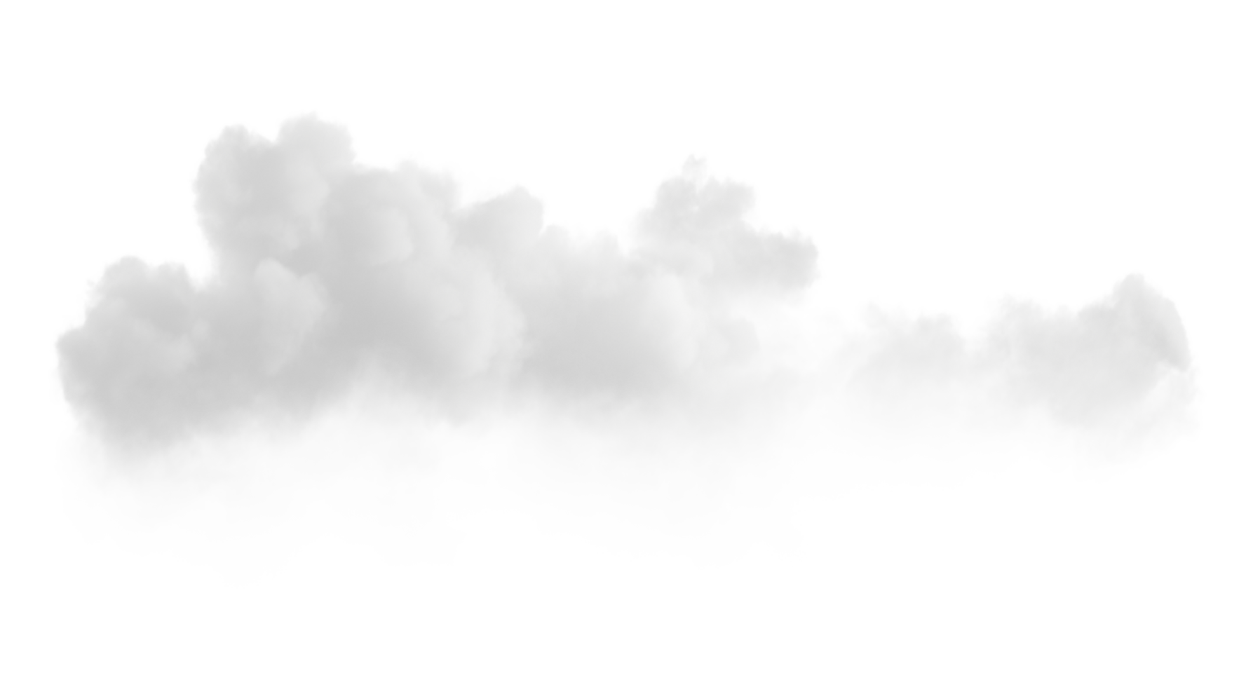 Smooth soft cumulus clouds cut out transparent background 3d rendering file png