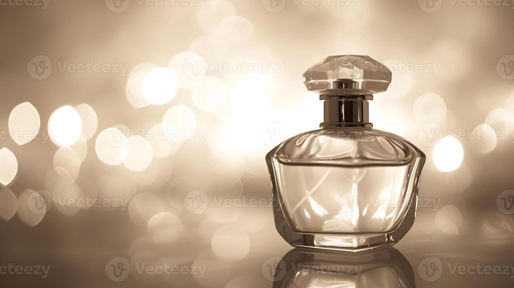 an elegant perfume bottle, glimmering with sophistication photo