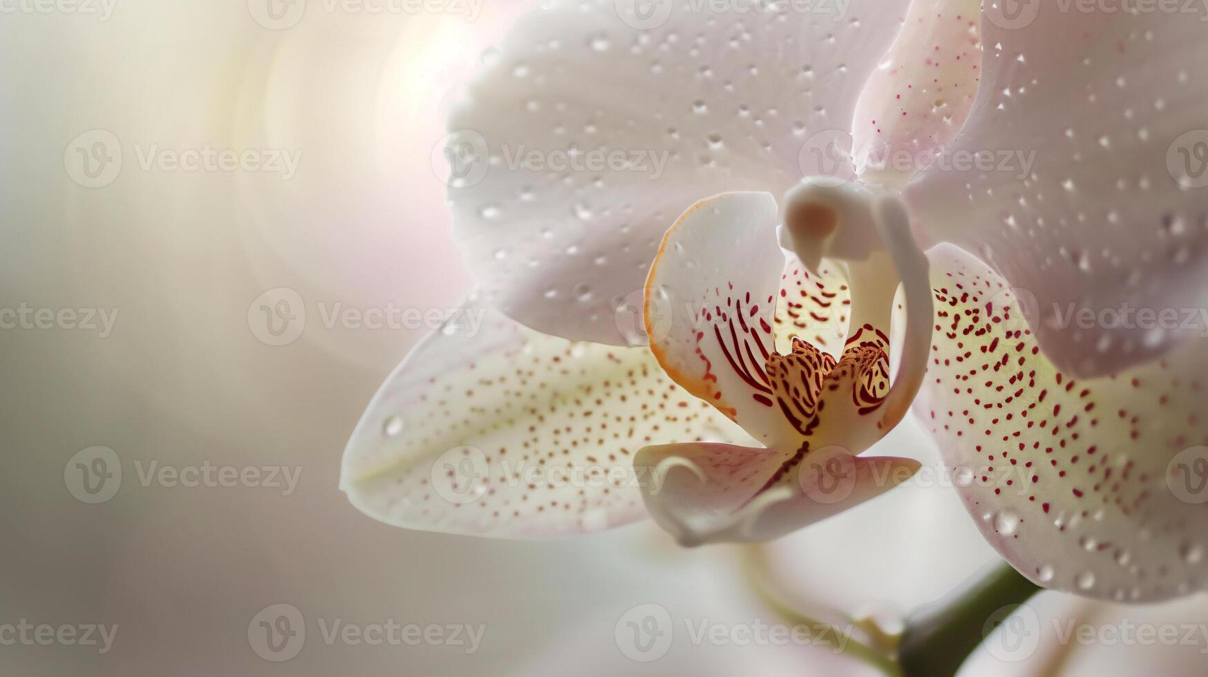 encantador mundo de flora, un delicado de colores orquídea en lleno floración foto