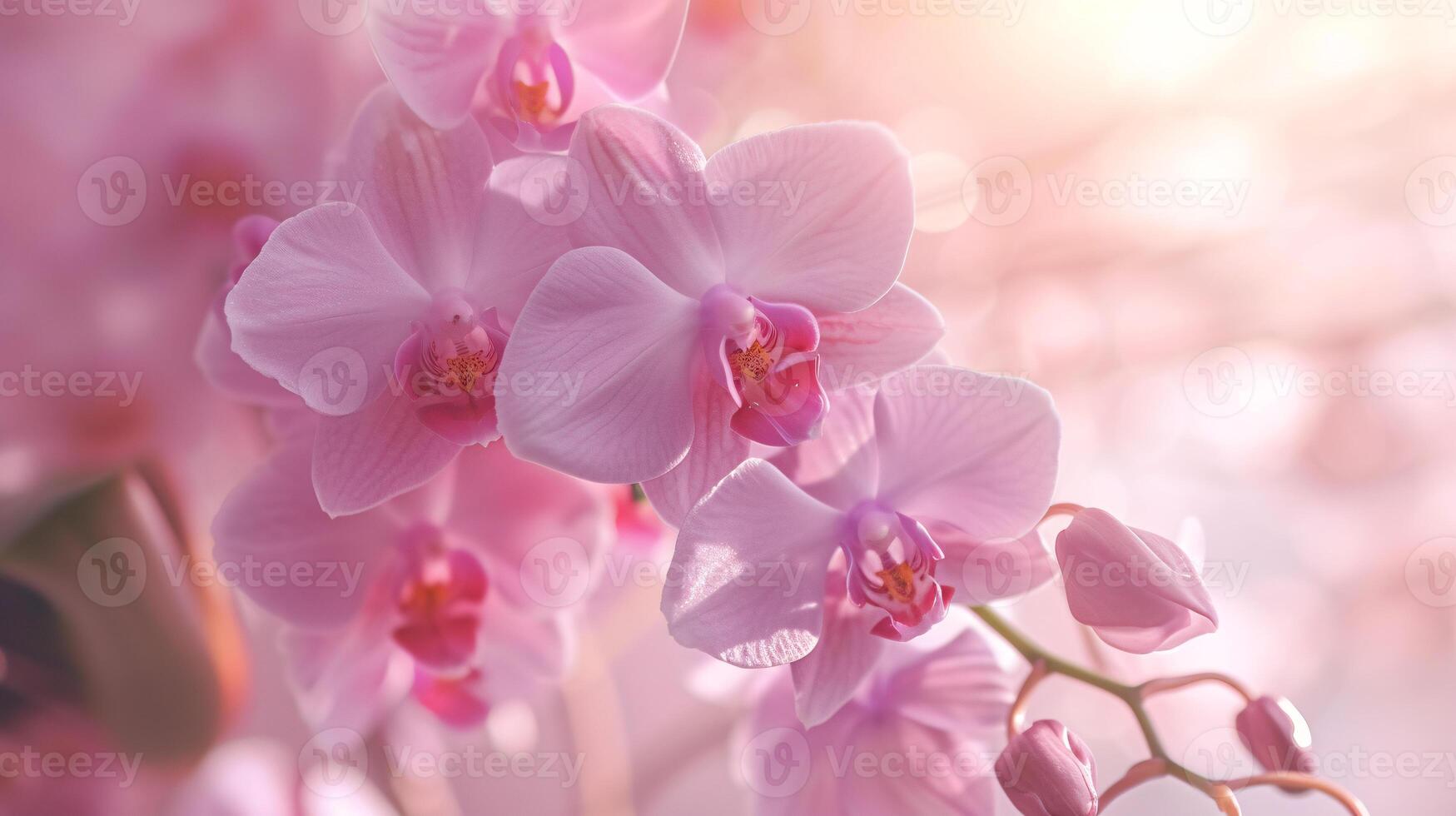 enchanting world of flora, a delicate colored orchid in full bloom photo