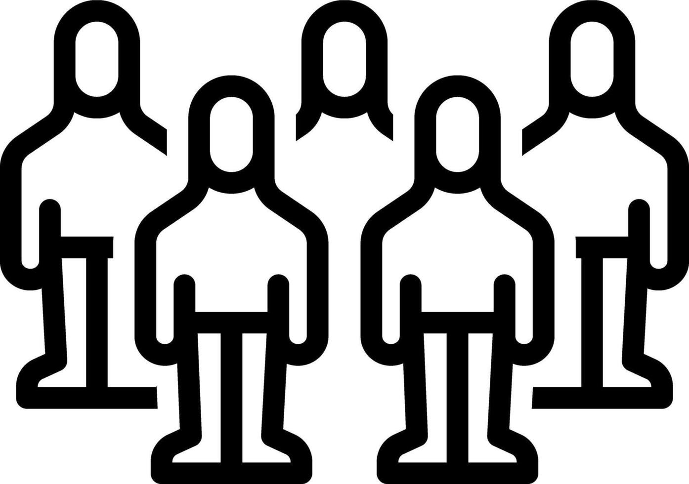 Black line icon for everyone vector