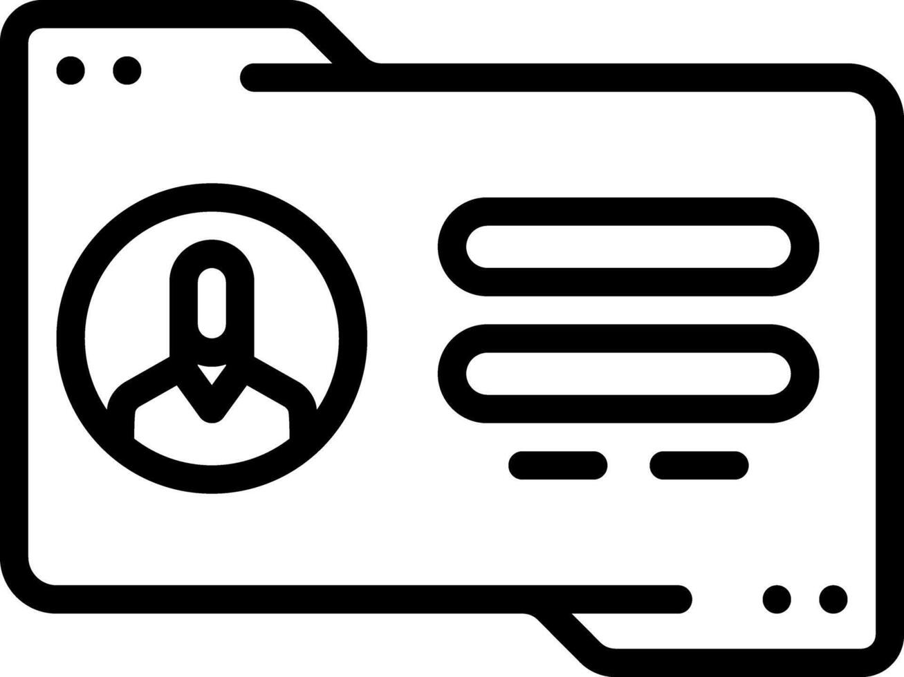 Black line icon for account vector