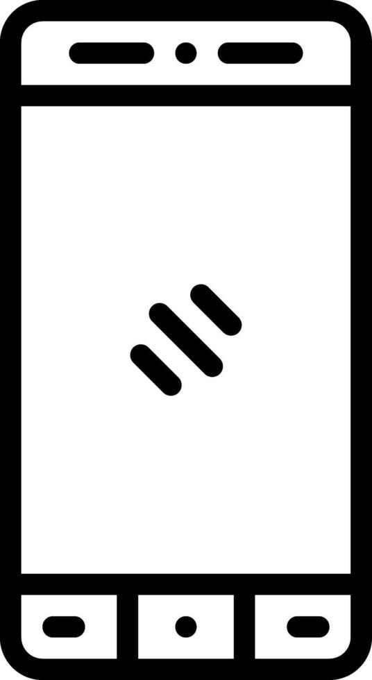 Black line icon for phone vector